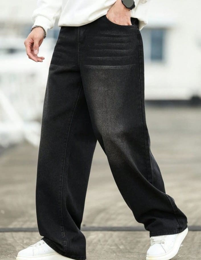 Pantalón Jeans Baggy C/bigote - Imagen 6