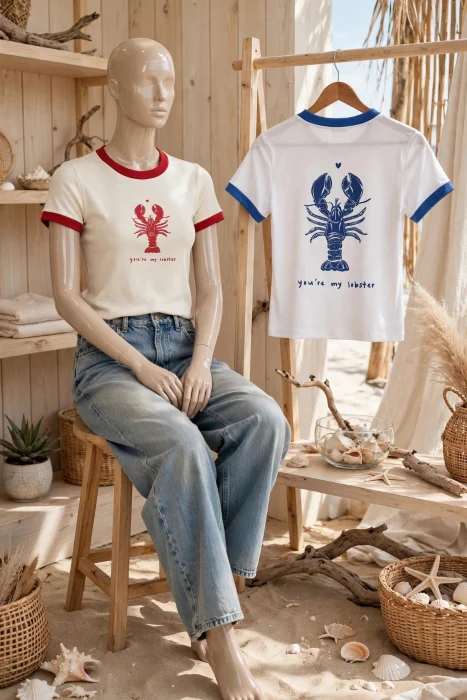 Baby Tee Basica Doble Estampado