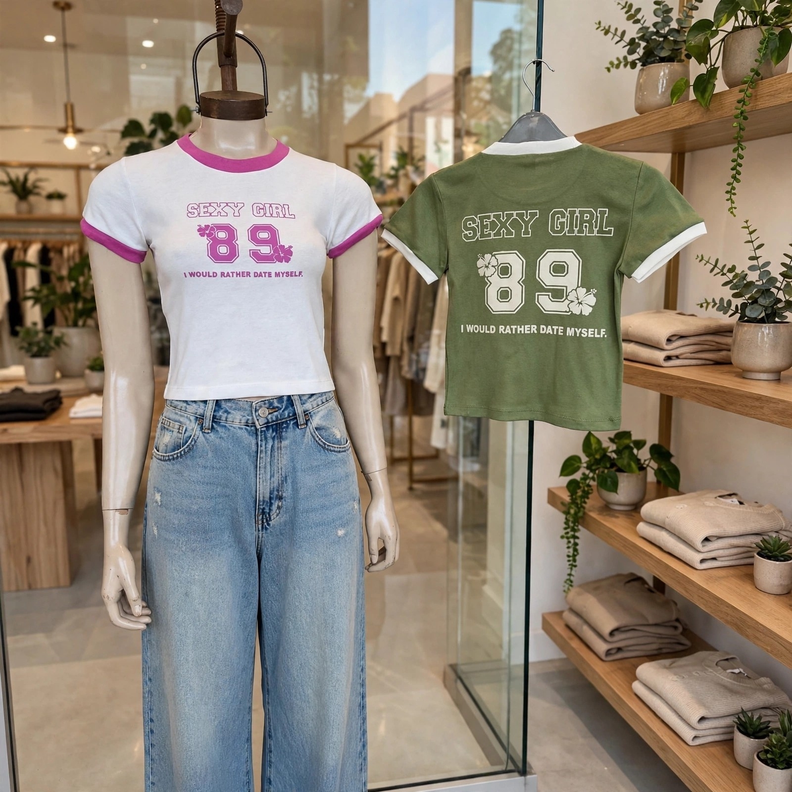 Baby Tee Basica Doble Estampado - Imagen 2