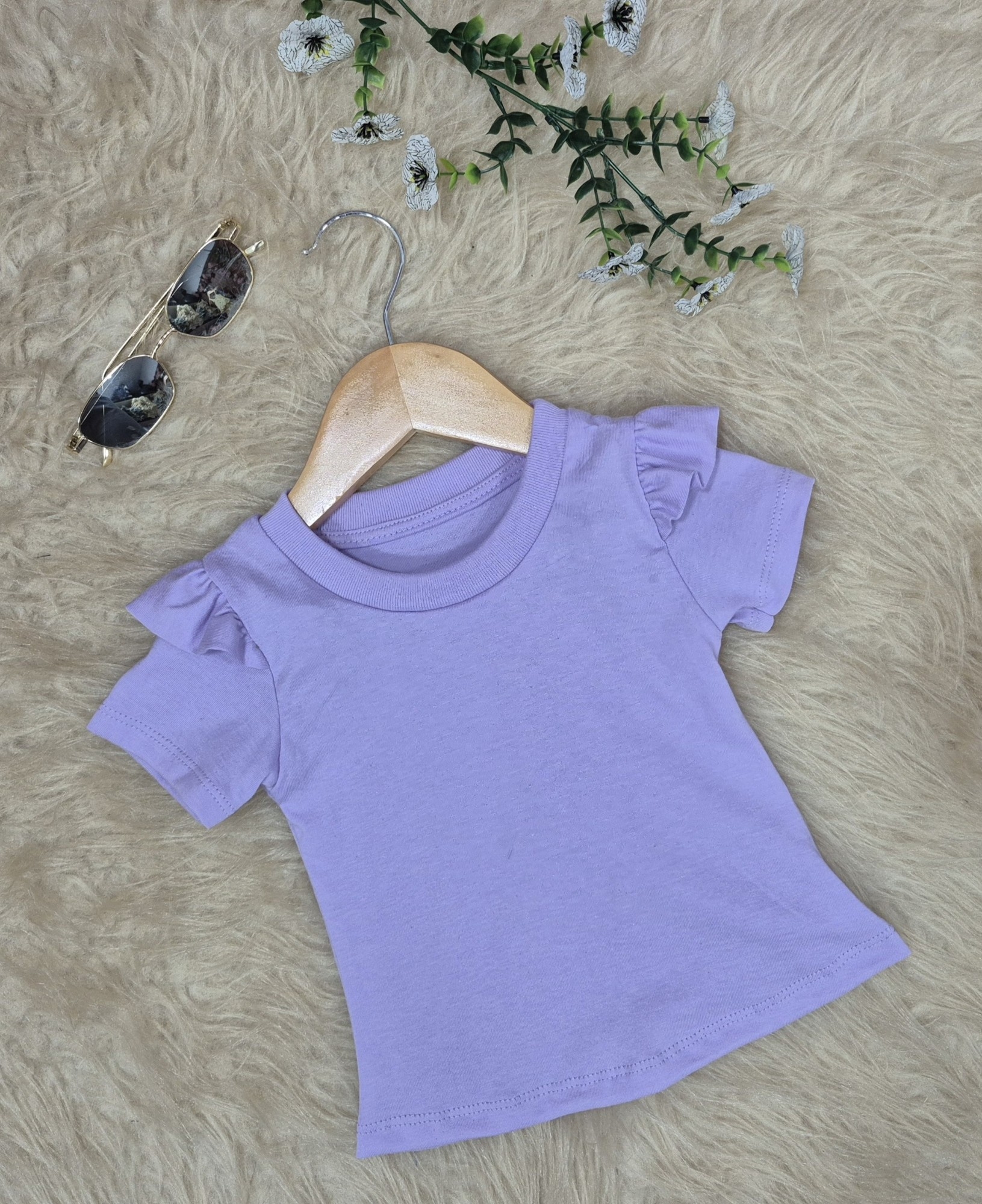 Remera Beba Manga Volado Algodon Peinado - Imagen 5