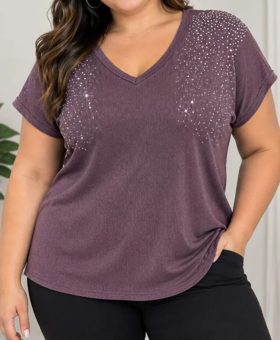 Remera de Moley Brillo Talles Especiales