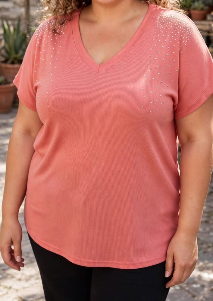 Remera de Moley Brillo Talles Especiales - Imagen 3