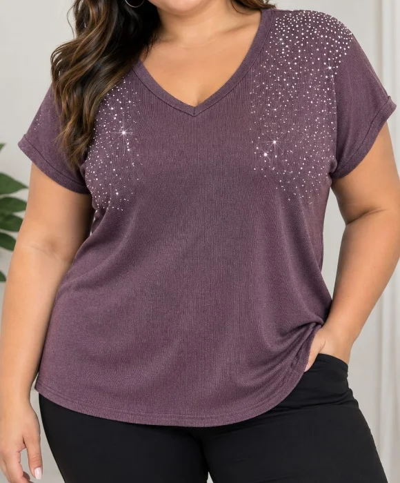 Remera Escote V de Morley Talles Especiales