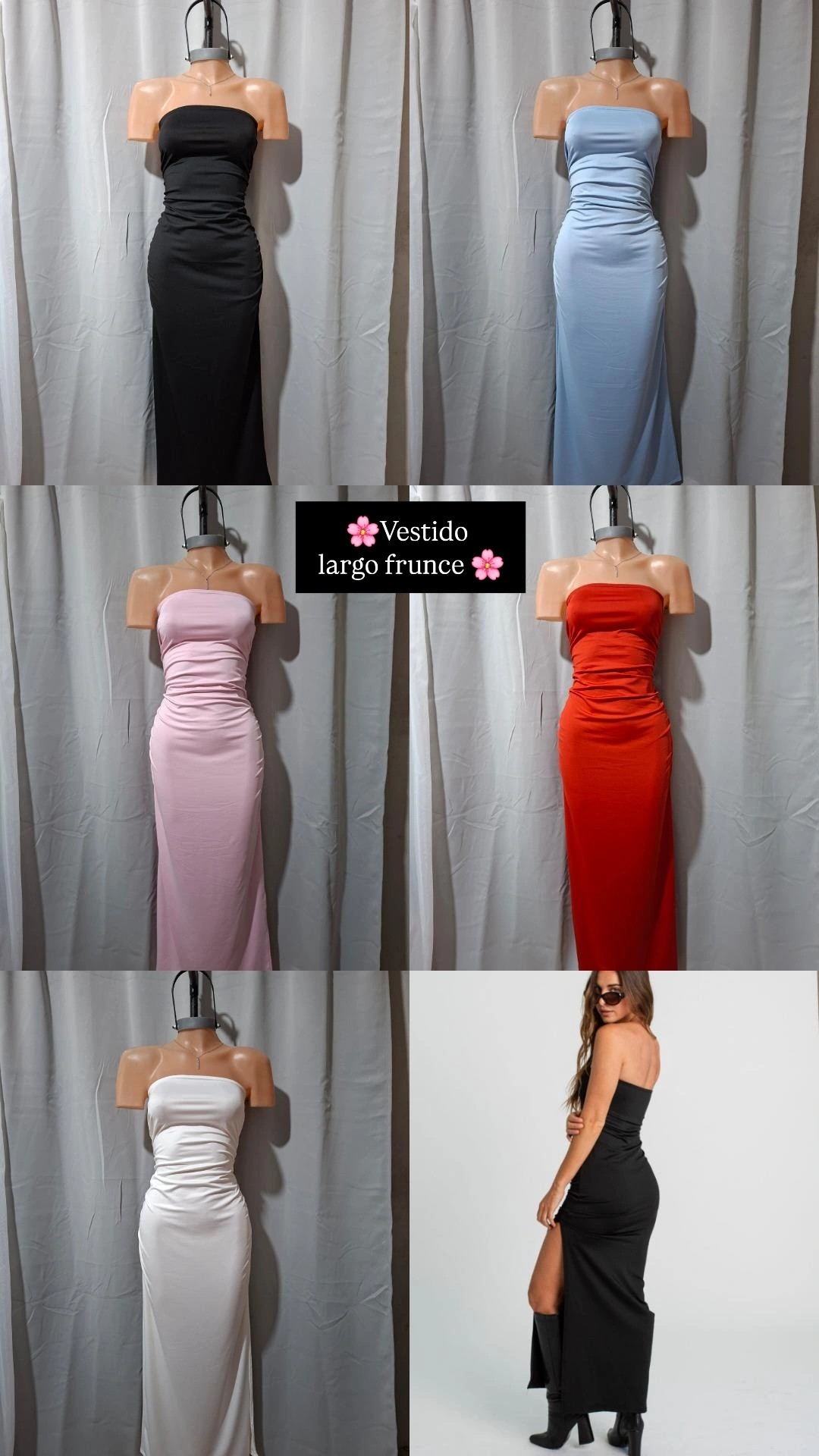 Vestido Straple Largo - Imagen 2