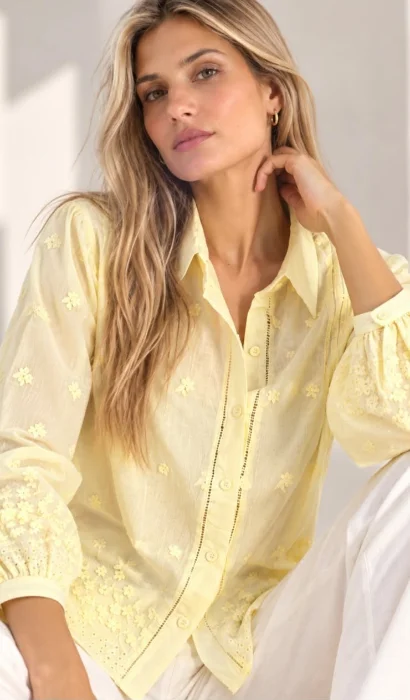 Camisa Broderie Importado