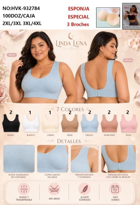 Top Microfibra Talle Especial Linda Luna