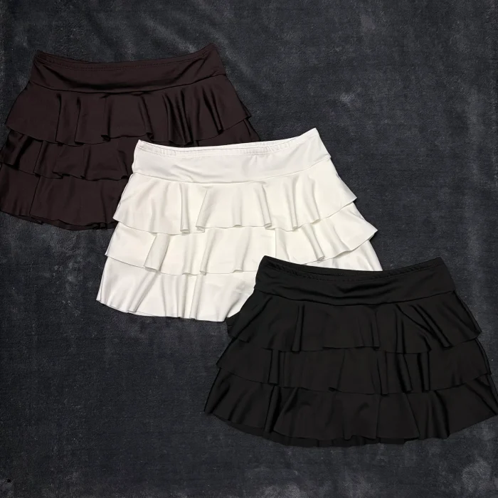 Short Pollera 3 Volados Lycra