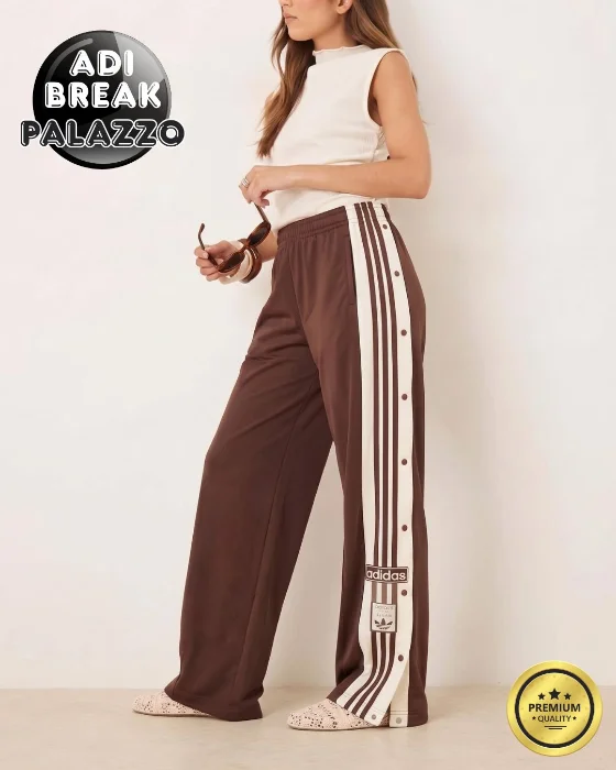 Pantalon Adi Palazzo Adibreak Premium - Chocolate