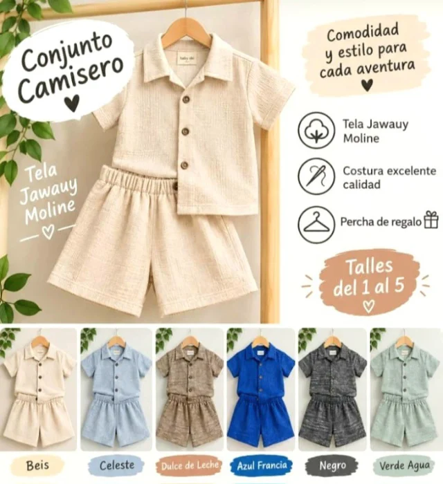 Conjunto Camiza Hawai Moline