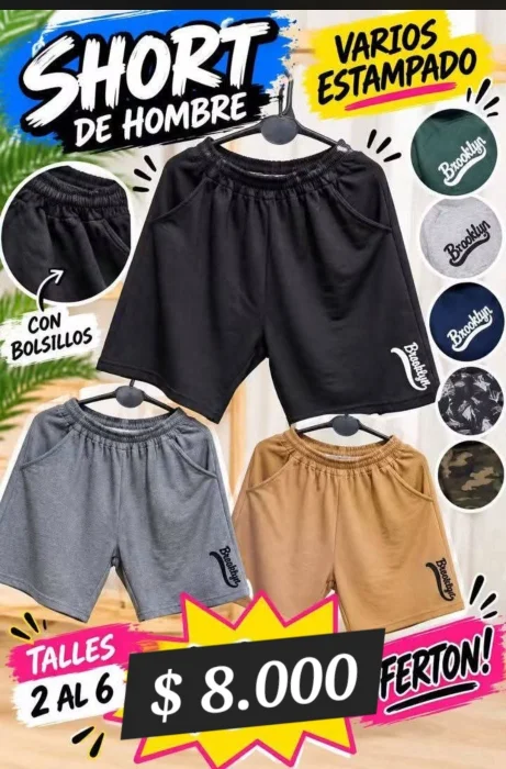 Short de Hombre con Bolsillos