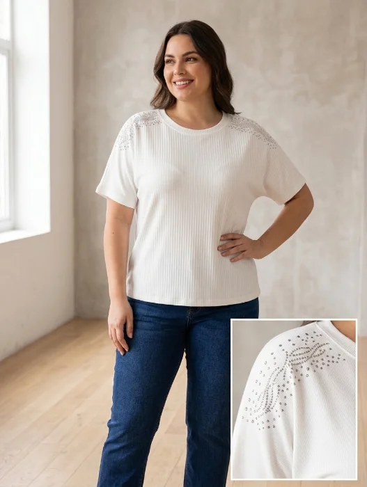 Remera Curvy  C/strass
