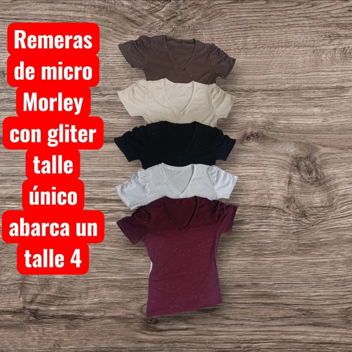 Remeras de Micro.morley con Gliter