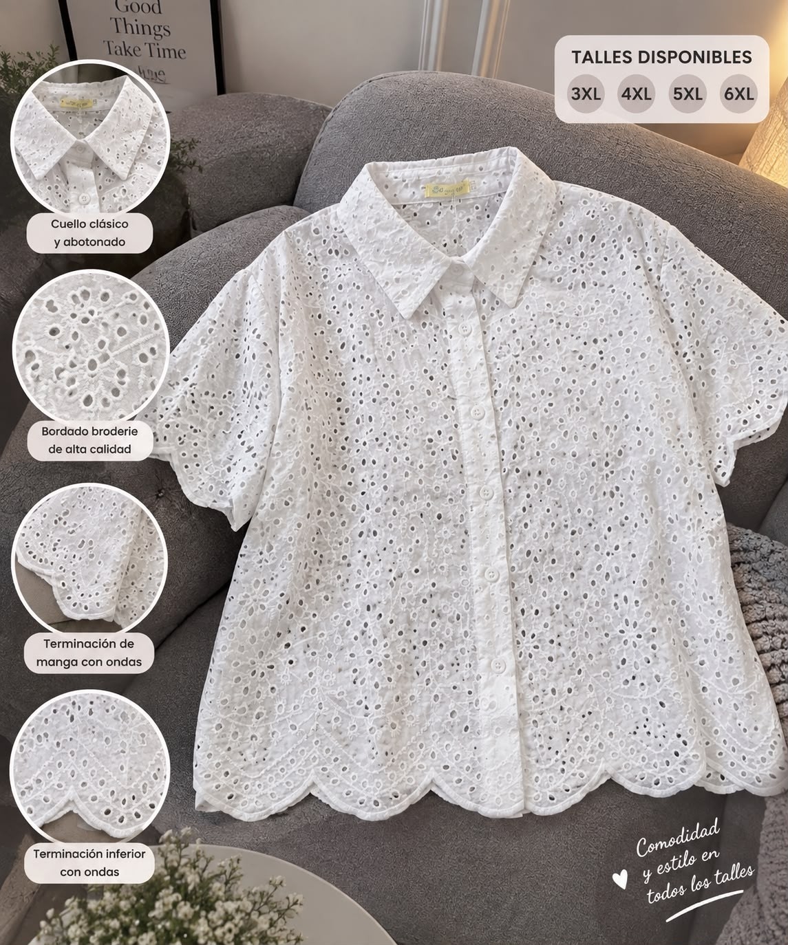 Camisa Broderie Cod.102 - Imagen 2