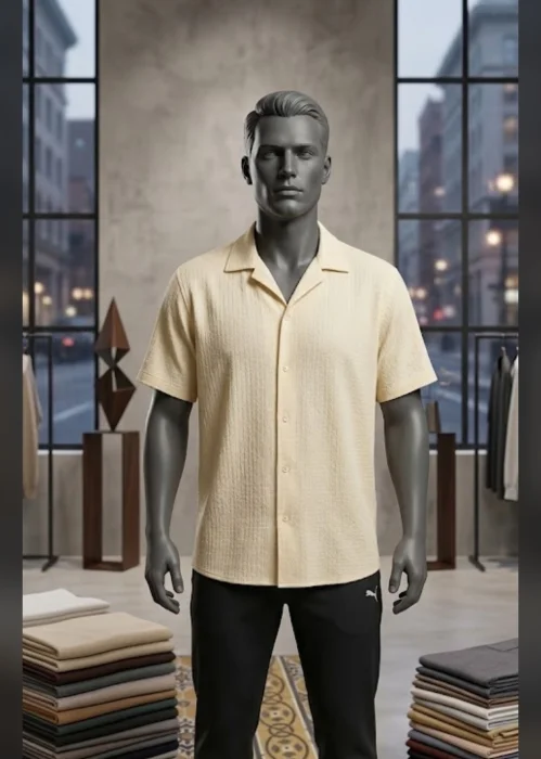 Camisa de Hombre Cuello Cubano