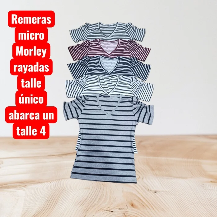 Remeras Rayados Cuello V