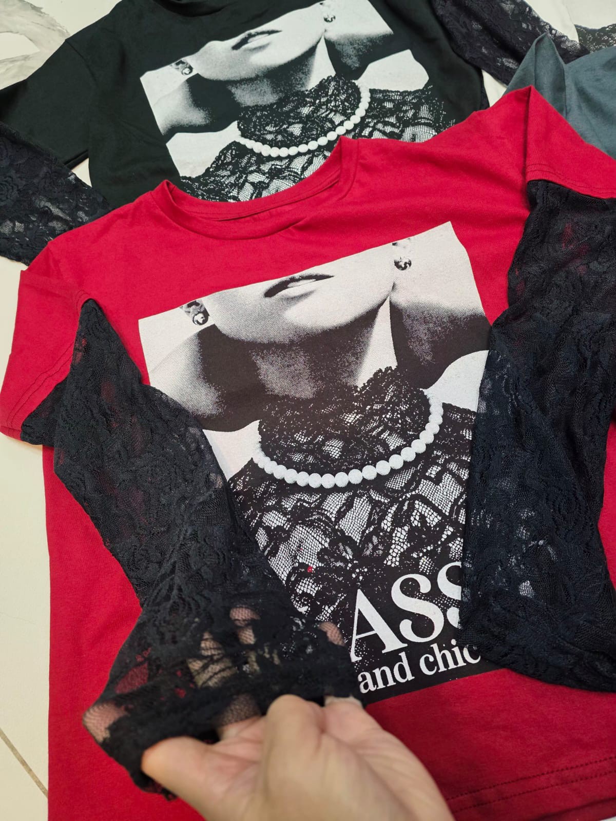Remera Algodón con Encaje 2 en 1 - Imagen 2