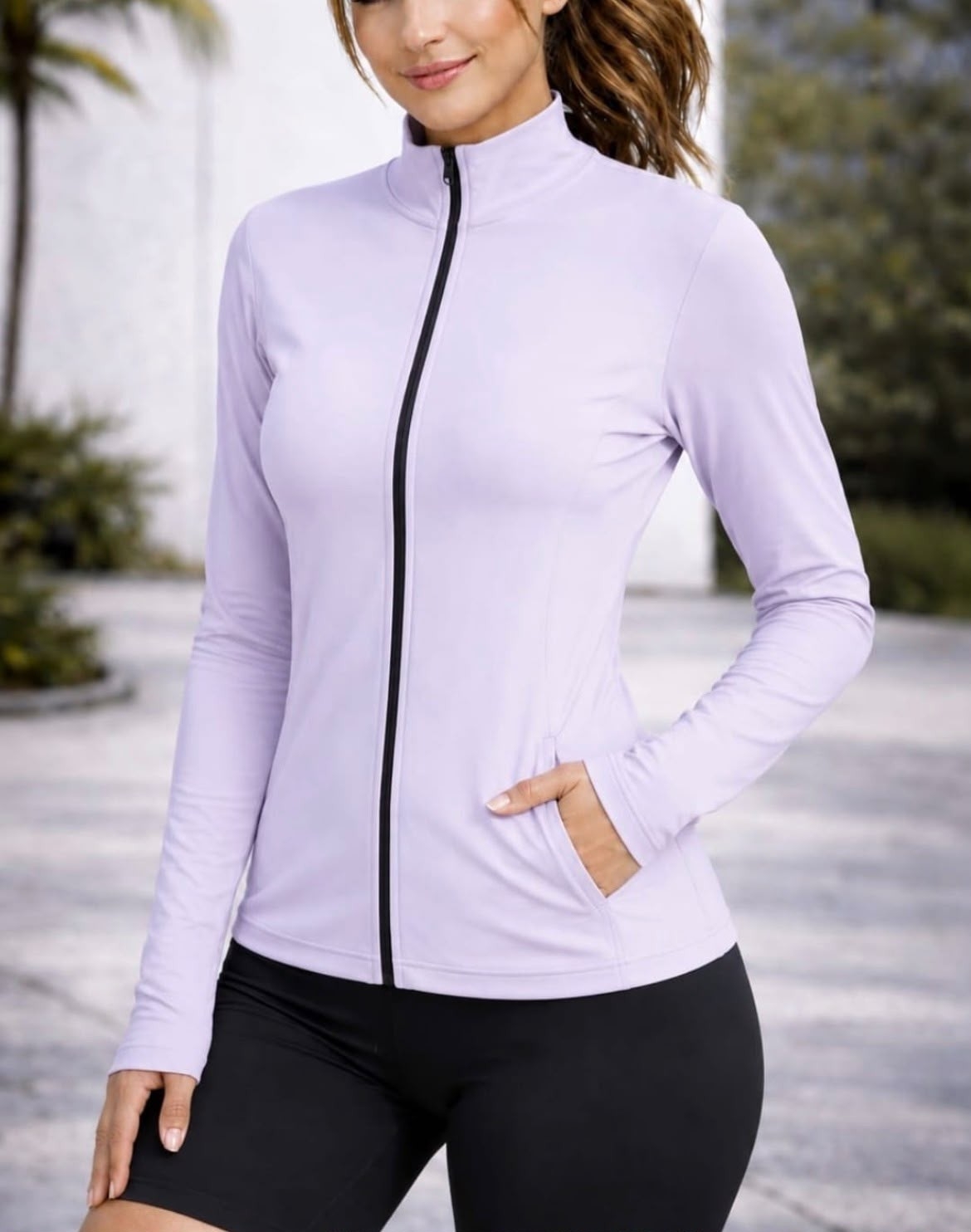 Campera Lycra Estampada o Lisa Dama - Imagen 3