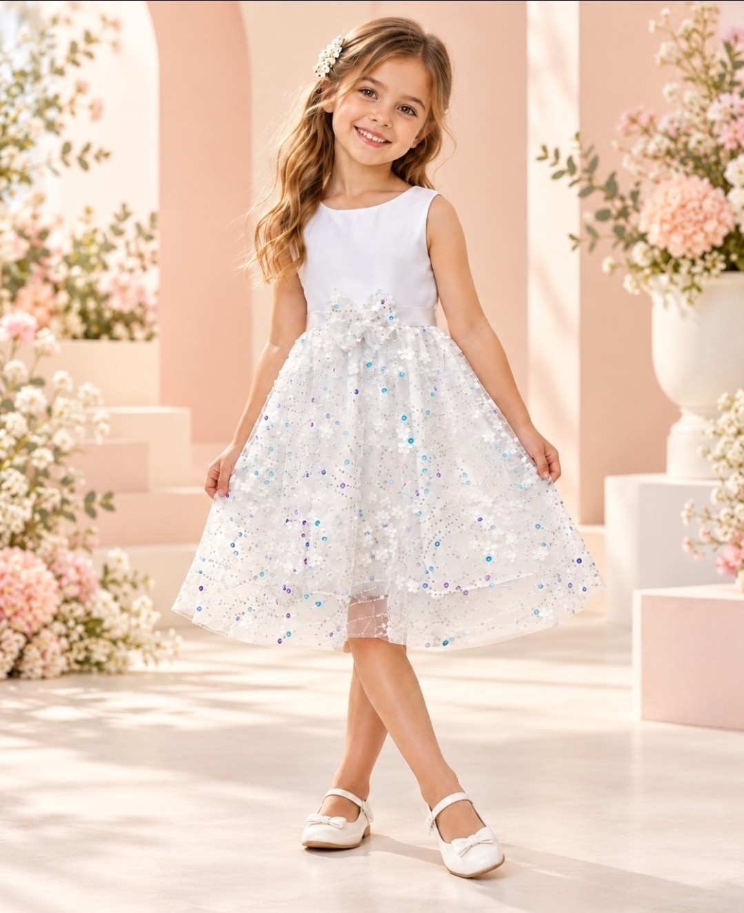 Vestido Alexandra Tull C/brillo Tornasolado - Imagen 2