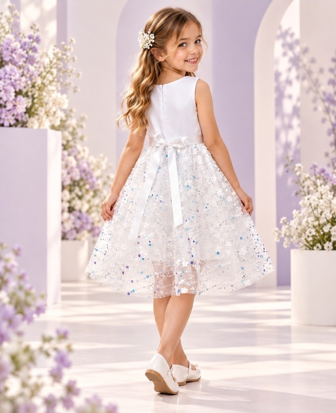 Vestido Alexandra Tull C/brillo Tornasolado - Imagen 3