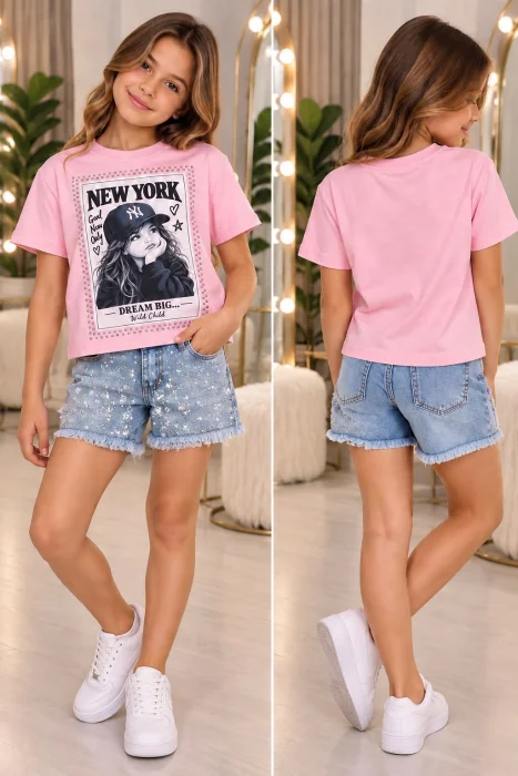 Remeras Algodon Estampadas con Stras