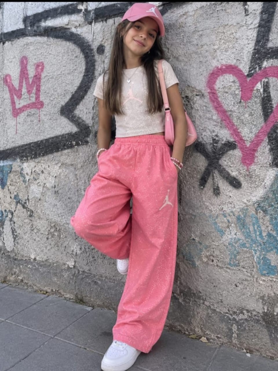 Conjunto Jordan Lycra con Glitter Pupera y Pantalón Palazo - Imagen 2