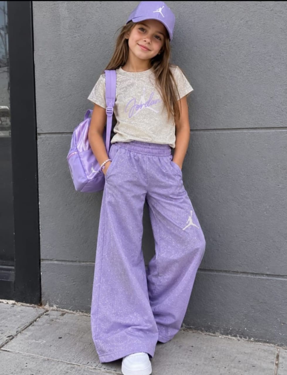 Conjunto Jordan Lycra con Glitter Pupera y Pantalón Palazo - Imagen 5