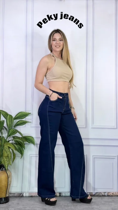 Jeans Wide Leg Elastizado