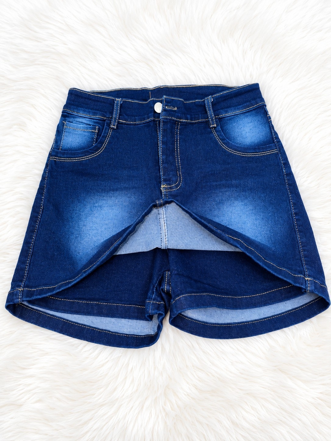 Short Pollera Jeans Elastisado Excelente Calidad  Talles 38al48 - Imagen 3