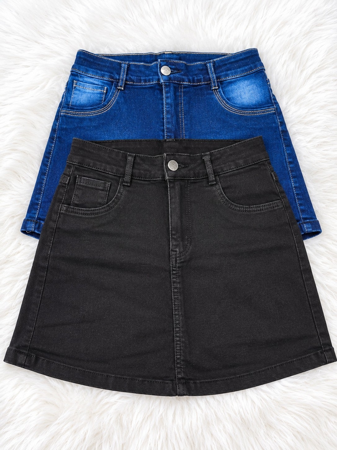 Short Pollera Jeans Elastisado Excelente Calidad  Talles 38al48 - Imagen 4