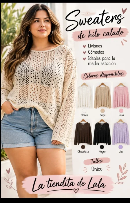 Sweter Hilo Calado  Tu. 4/5