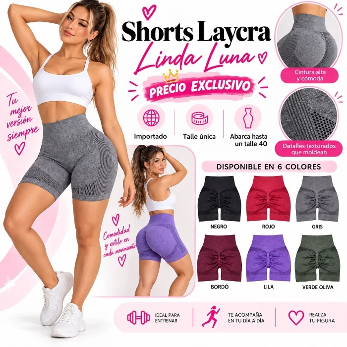 Shorts Laycra Linda Luna Importado