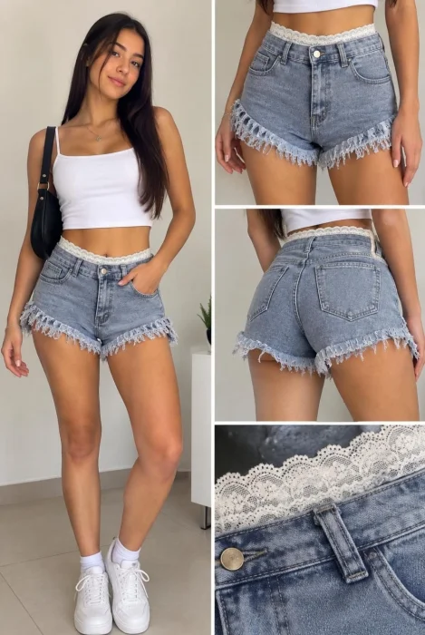 Short Elastizado con Puntilla