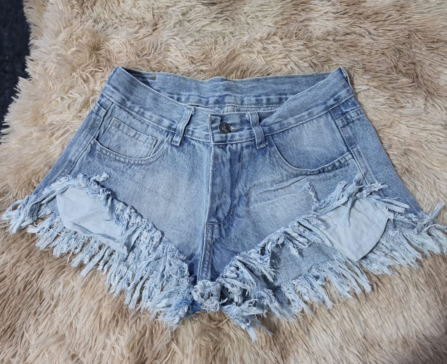 Short Playero Celeste Deflecado - Imagen 2