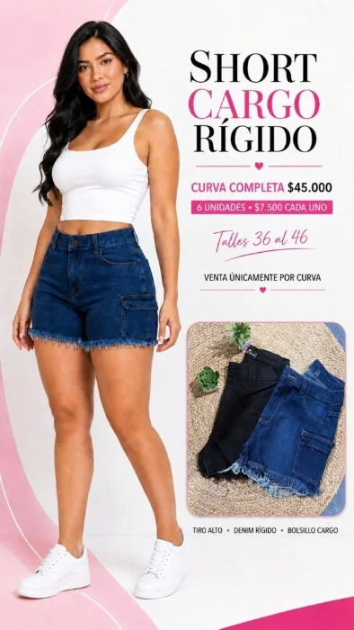 Shorts Rígidos Cargo