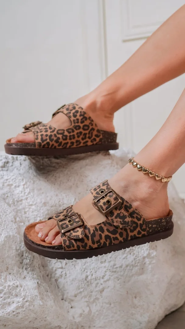 Sandalias Birk Doble Hebilla Print Denu - Imagen 1