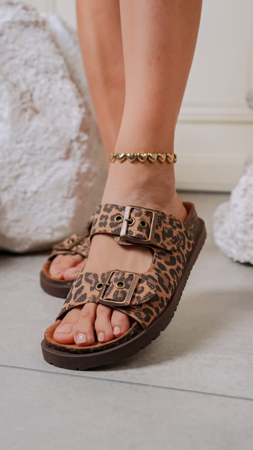 Sandalias Doble Hebilla Print Denu - Imagen 2