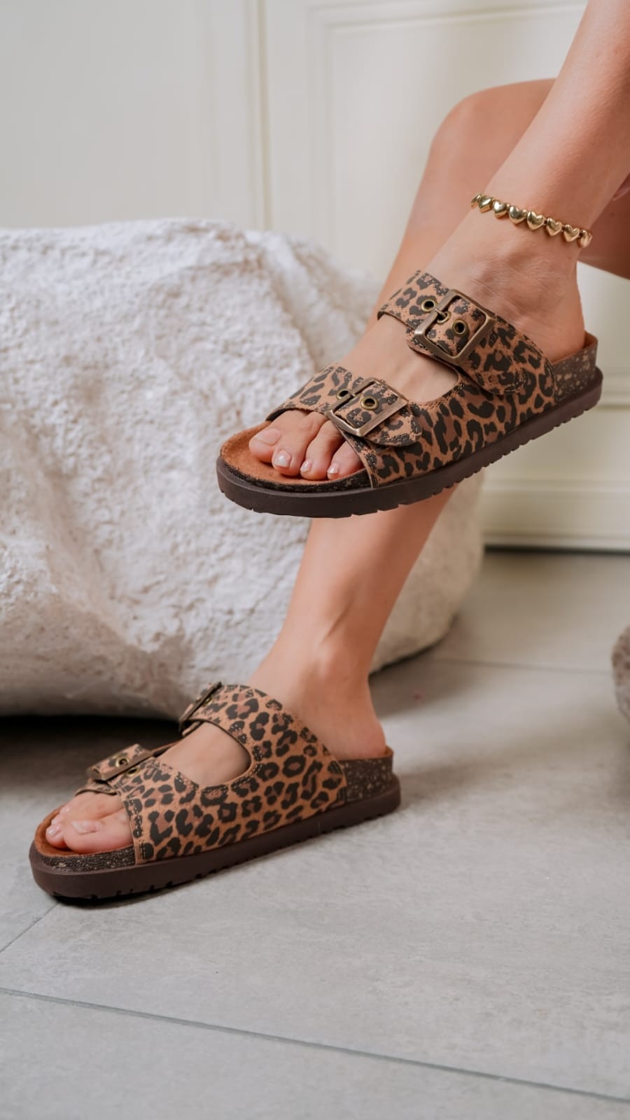 Sandalias Doble Hebilla Print Denu - Imagen 3