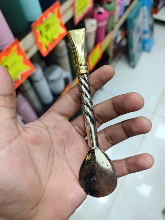 Bombillon de Alpaca con Bronce