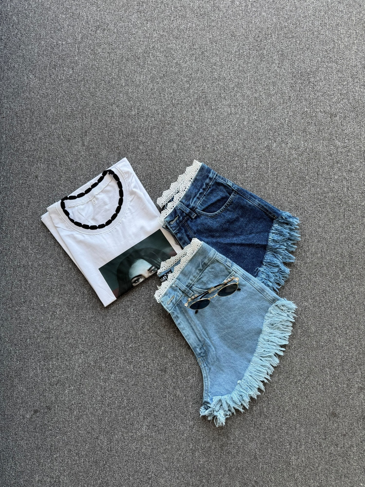 Shorts Jeans Encaje - Imagen 4
