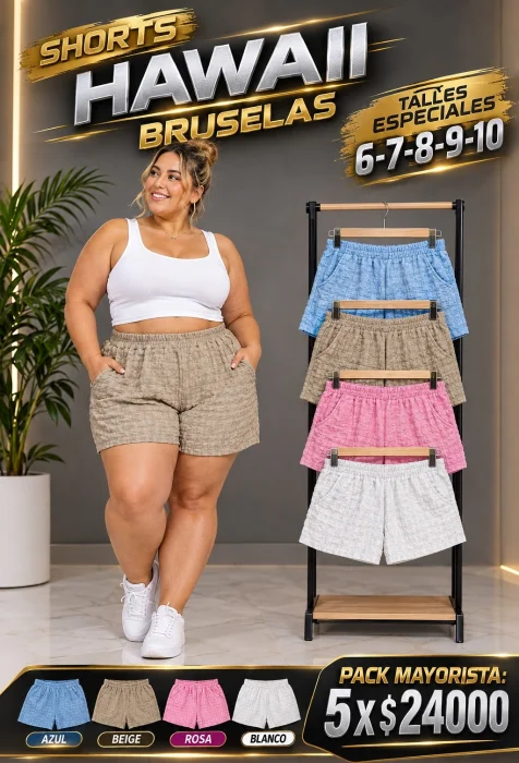Shorts Talle Especial Hawaii