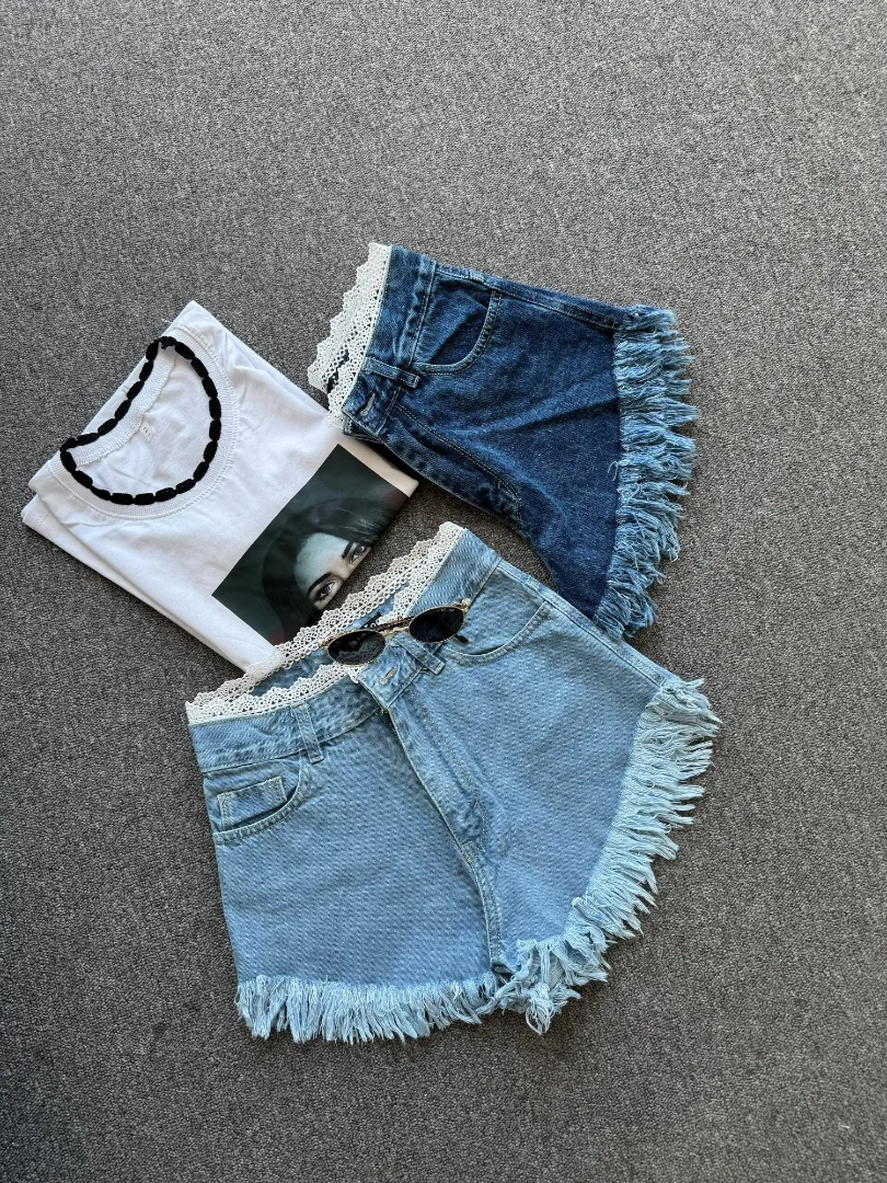 Shorts Jeans Encaje - Imagen 2