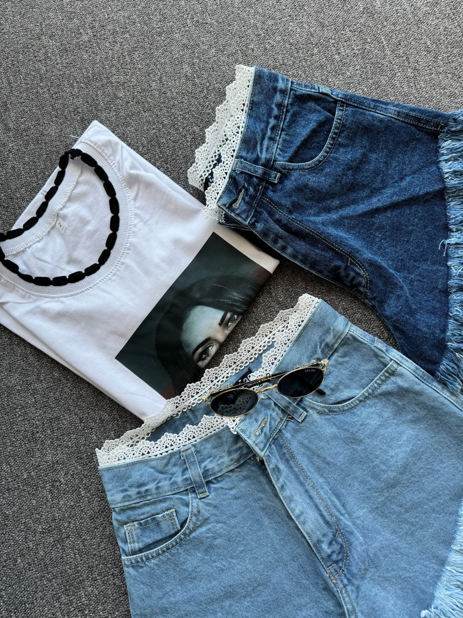 Shorts Jeans Encaje - Imagen 3