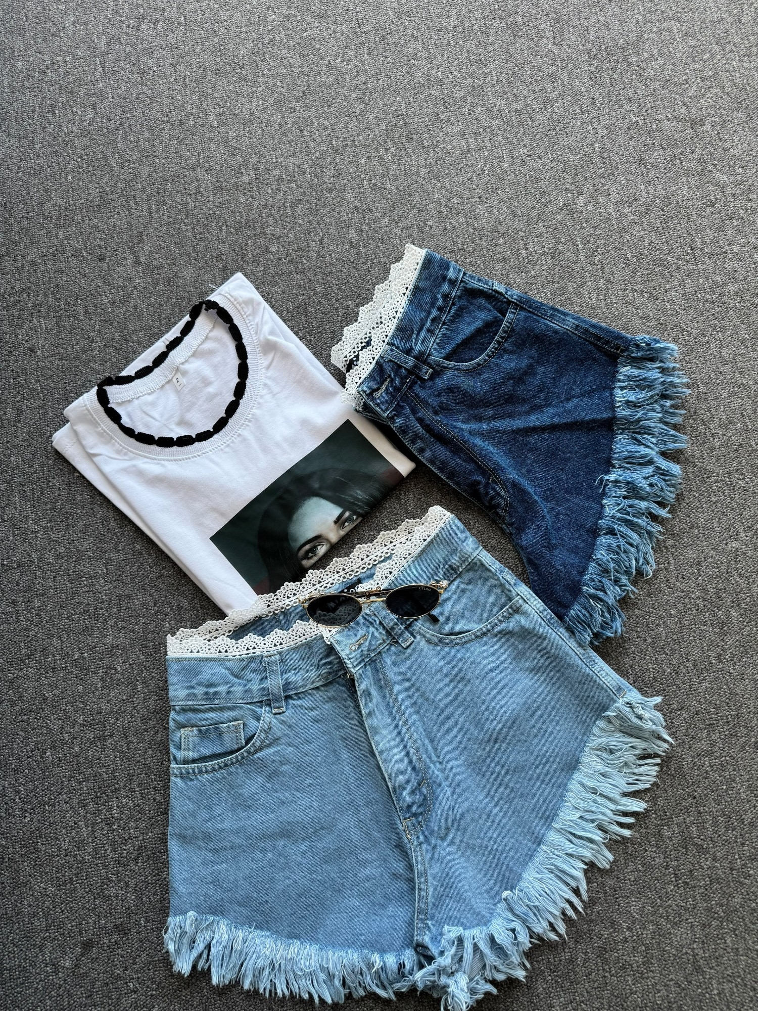 Shorts Jeans Encaje - Imagen 4