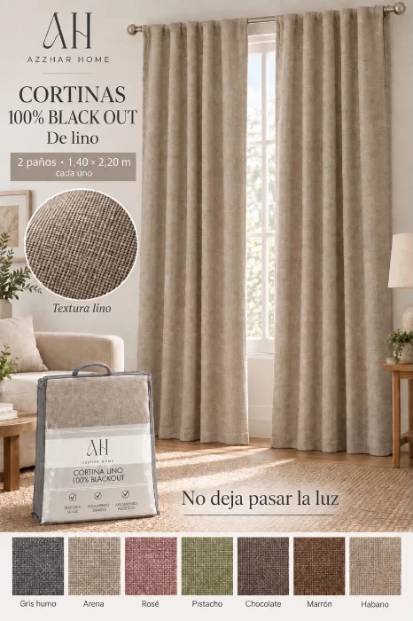 Cortina  Blackout Lino