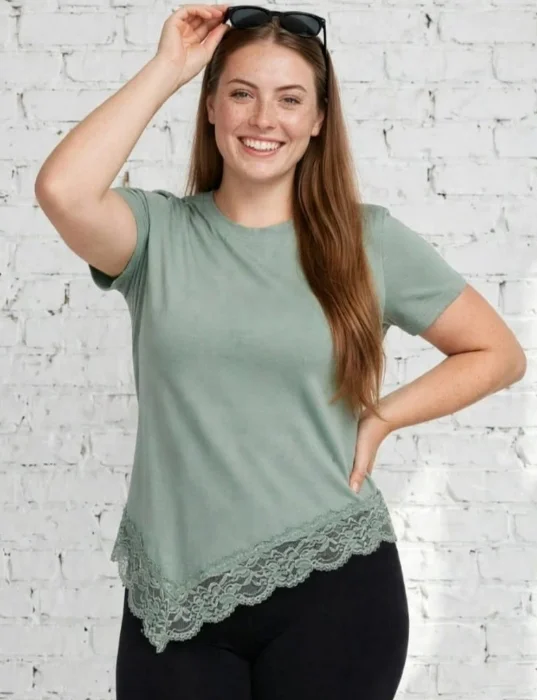 Remera Cotton C/encaje
