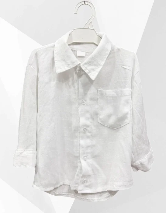Camisa de Lino Bebe Abarca hasta los 4 Años