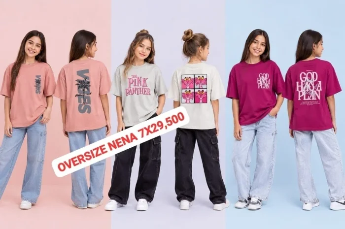 Remera Nena Overzise Algodón Peinado