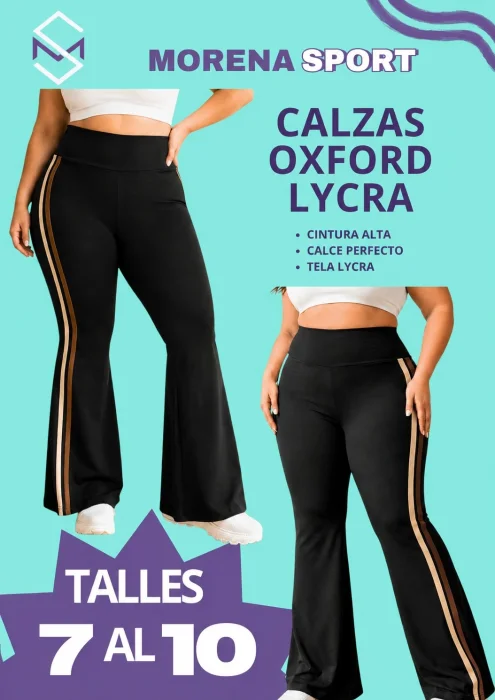 Oxford Lycra con Tiras Talles Especiales