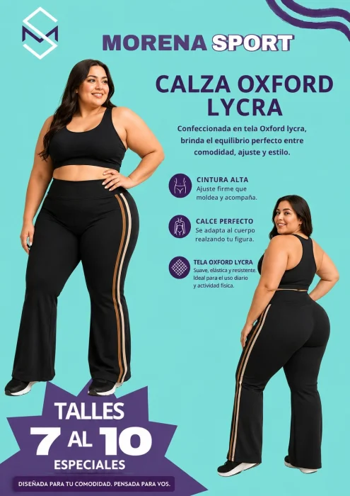 Oxford Lycra con Tiras Talles Especiales