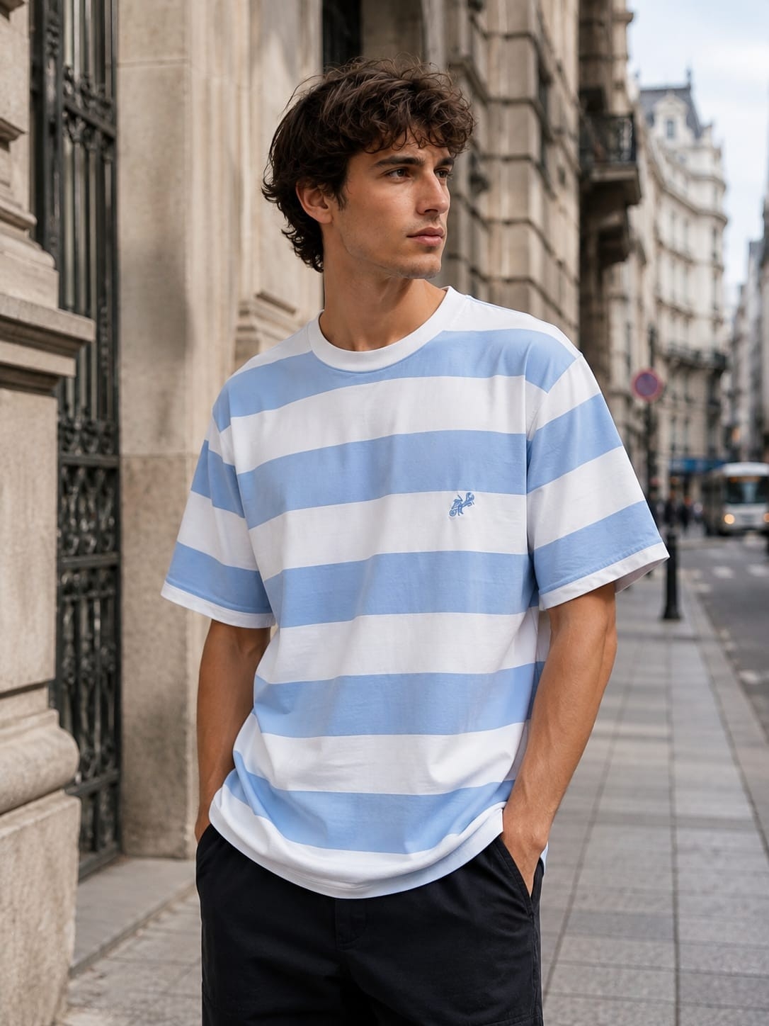 Remeras Semi Overzide Rayadas Estampado - Imagen 3
